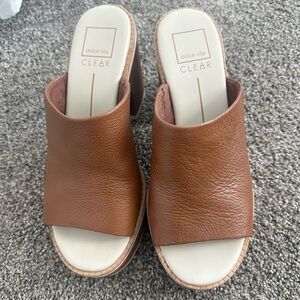 Dolce Vita Tan Leather Mules